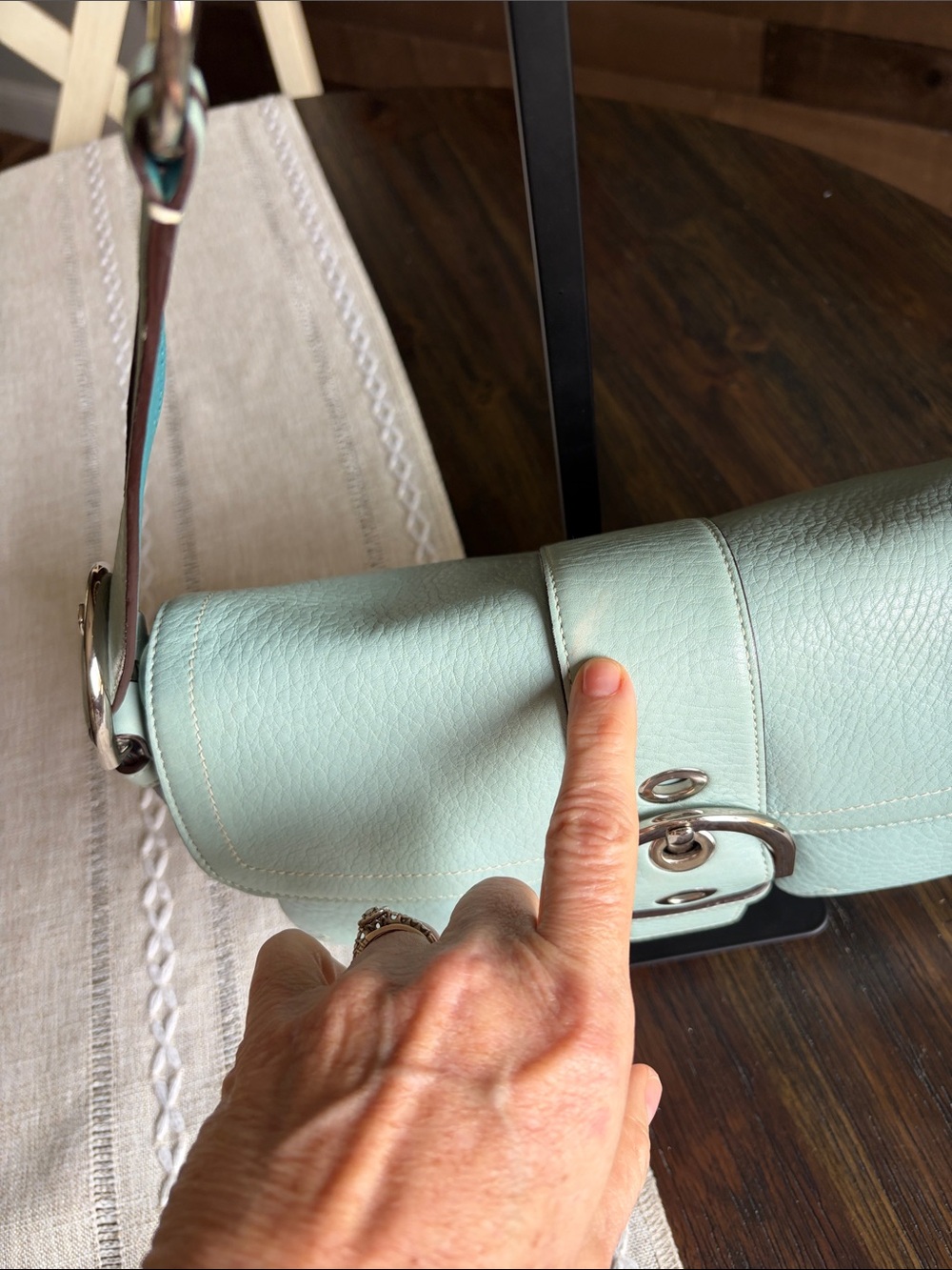 Vintage Coach SoHo HOBO RARE Light Turquoise Tiffany Blue - Picture 6 of 16